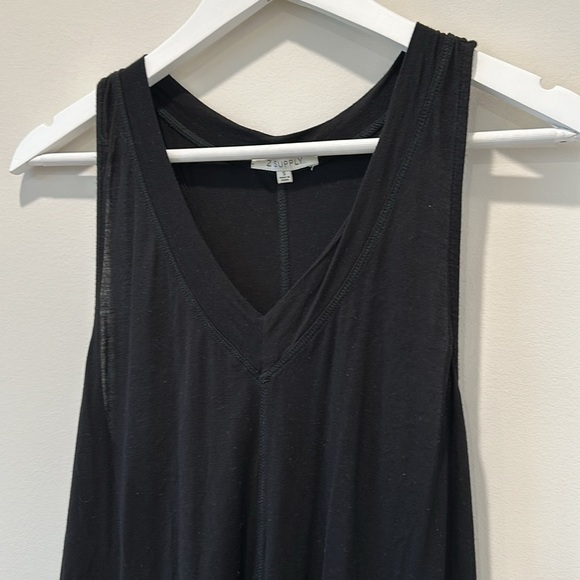 Z Supply Sleeveless Black Tank Top Flowy Blouse V Neck Casual Layering Summer Sm - Picture 2 of 8